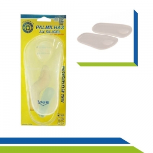 Palmilha Ortopédica 3/4 em Silicone Com Piloto Para Metatarsalgia Anti-Impacto Ortho Pauher - Cód. 5001 Palmilha Ortopédica 3/4 em Silicone Com Piloto Para Metatarsalgia Anti-Impacto Ortho Pauher - Cód. 5001