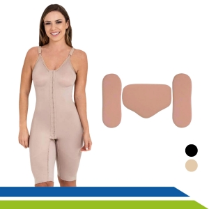 Kit Pós-Cirúrgico Abdominoplastia Cinta Macaquinho e Placas Rígidas Bege ou Preto - New Form Kit Pós-Cirúrgico Abdominoplastia Cinta Macaquinho e Placas Rígidas Bege ou Preto - New Form