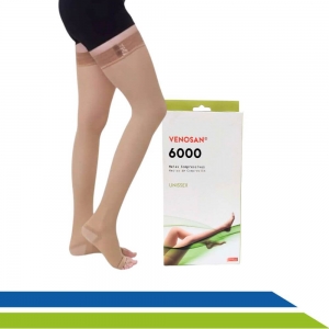 Meia Venosan 6000 de Média Compressão 20-30 mmHg 7/8 Bege - Pé Aberto - Cód. BR62012 Meia Venosan 6000 de Média Compressão 20-30 mmHg 7/8 Bege - Pé Aberto - Cód. BR62012