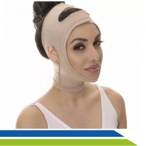 Faixa Mentoneira Pós-Cirúrgica Lifting Lipo de Papada Bichectomia com Abertura para Orelhas New Form Faixa Mentoneira Pós-Cirúrgica Lifting Lipo de Papada Bichectomia com Abertura para Orelhas New Form