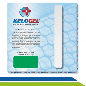 Fita de Silicone para Cicatriz e Prevenção de Queloide 35cmx3cm - Cód. D135 - Kelogel Fita de Silicone para Cicatriz e Prevenção de Queloide 35cmx3cm - Cód. D135 - Kelogel