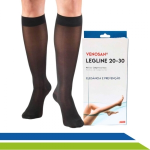 Meia Venosan Legline 3/4 de Média Compressão 20-30 mmHg - Pé Fechado - Preto - Cód. VL30 Meia Venosan Legline 3/4 de Média Compressão 20-30 mmHg - Pé Fechado - Preto - Cód. VL30