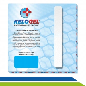 Fita de Silicone para Cicatriz e Prevenção de Queloide 20cmx3cm - Cód. D120 - Kelogel Fita de Silicone para Cicatriz e Prevenção de Queloide 20cmx3cm - Cód. D120 - Kelogel