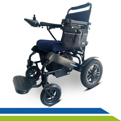 Cadeira de Rodas Motorizada Elétrica TheraRider Plus até 120kg Dobrável Leve Compacta