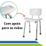 Banco para Banho com Encosto e Regulagem de Altura até 130 KG Hidrolight Banco para Banho com Encosto e Regulagem de Altura até 130 KG Hidrolight