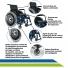 Combo Cadeira de Rodas Alumínio AVD Ortobras e Cadeira de Banho D40 com Comadre Combo Cadeira de Rodas Alumínio AVD Ortobras e Cadeira de Banho D40 com Comadre