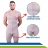 Cinta Pós-Cirúrgica Masculina Completa com Colchetes e Pernas - Cód. 60409 - New Form Cinta Pós-Cirúrgica Masculina Completa com Colchetes e Pernas - Cód. 60409 - New Form