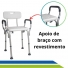 Banco Cadeira para Banho com Encosto Regulagem de Altura e Apoio de Braços até 130kg Hidrolight Banco Cadeira para Banho com Encosto Regulagem de Altura e Apoio de Braços até 130kg Hidrolight