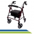 Andador de Alumínio Idoso com 4 Rodas, Assento e Regulagem de Altura Até 100 kg Dilepé Andador de Alumínio Idoso com 4 Rodas, Assento e Regulagem de Altura Até 100 kg Dilepé