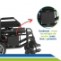 Cadeira de Rodas Motorizada Elétrica Dobrável Desmontável até 120kg D800 Cadeira de Rodas Motorizada Elétrica Dobrável Desmontável até 120kg D800