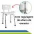 Banco para Banho com Encosto e Regulagem de Altura até 130 KG Hidrolight Banco para Banho com Encosto e Regulagem de Altura até 130 KG Hidrolight