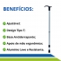 Bengala Bastão Tipo T Alumínio com 9 opções de Altura Suporte Adulto Idoso Mobilidade Dilepé Bengala Bastão Tipo T Alumínio com 9 opções de Altura Suporte Adulto Idoso Mobilidade Dilepé