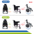 Cadeira de Rodas Reclinável Tetra MA3R Alumínio Dobrável em X até 120Kg Ortomobil Cadeira de Rodas Reclinável Tetra MA3R Alumínio Dobrável em X até 120Kg Ortomobil