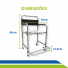 Cadeira de Banho Higiênica Dobrável Desmontável Até 100 Kg D30 Cadeirante Idoso UN Cadeira de Banho Higiênica Dobrável Desmontável Até 100 Kg D30 Cadeirante Idoso UN